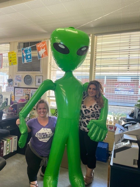 Al the Alien with Ms. Megan and Ms. Reyna